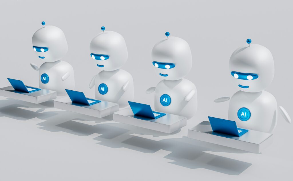 Profissional utilizando IA no atendimento ao cliente